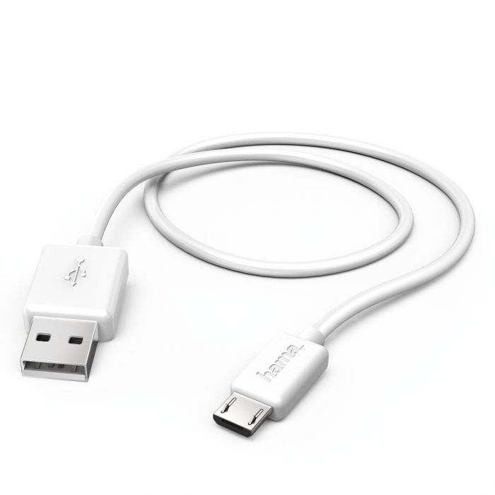 Hama 00173628 1.4m USB A Micro-USB B Wit USB-kabel -