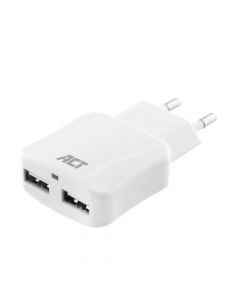 ACT AC2115 2-Poort USB-Lader - Wit