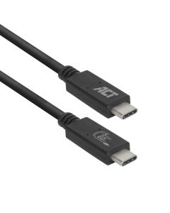 ACT AC7401 USB-C naar USB-C Kabel 1m - Zwart