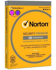 Norton Security Premium - 1 Gebruiker / 10 Toestellen