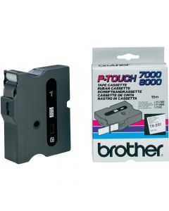 Brother TX-251 Tape Zwart op Wit 24 mm