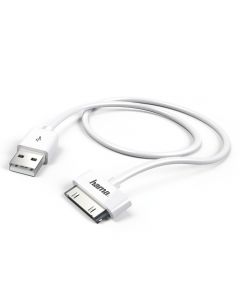 Hama USB-A naar Apple 30-Pin USB-Kabel 1m - Wit