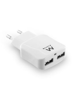USB AC charger 2ports 2.4A 12W smartIC