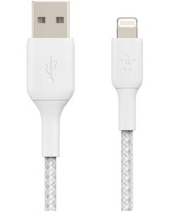 Belkin BoostCharge Gevlochten USB-A naar Lightning 2m - Wit
