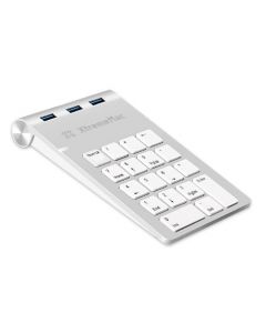 XtremeMac XM-NPHUB33-SLV Numeriek Toetsenbord en USB-Hub - Zilver