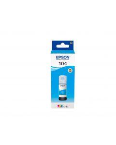 Epson 104 EcoTank Inkt - Cyaan