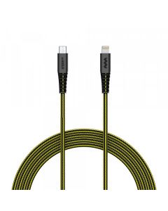 SoSkild iPhone Kabel USB-C naar Lightning 1.5 m - Zwart Geel