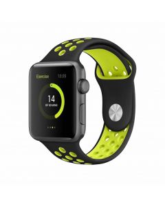 BeHello Premium Apple Watch 38/40mm Silicone Strap Black/Yellow