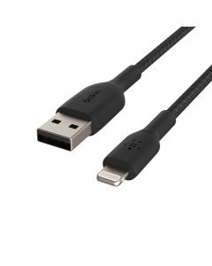 Belkin BoostCharge Gevlochten USB-A naar Lightning 1m - Black