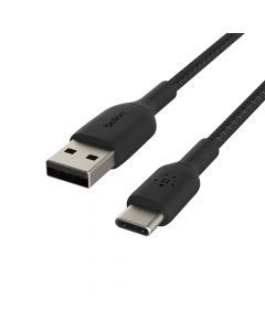 Belkin BoostCharge Gevlochten USB-C naar USB-A 1m - Zwart