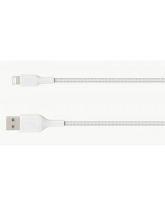 Belkin BoostCharge Gevlochten USB-A naar Lightning 2m - Wit
