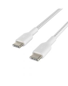 Belkin BoostCharge Gevlochten USB-C naar USB-C 1m - Wit