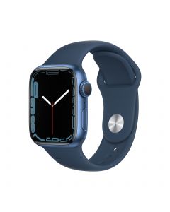 Apple Watch Series 7 41mm - Aluminium Blauw - Sportband Blauw