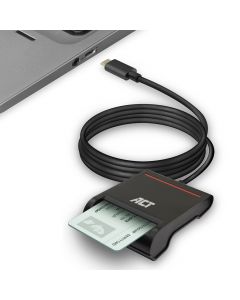 ACT AC6020 USB-C Smart Card ID Lezer - Zwart