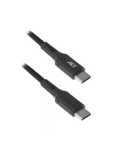 ACT USB-C naar USB-C cable 1m - Zwart