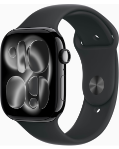Apple Watch Series 11 46mm LTE Jet Black - Black Sport Band - M/L