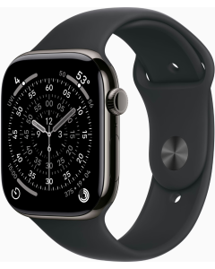 Apple Watch Series 11 46mm LTE - Slate Titanium - Black Sport Band - M/L